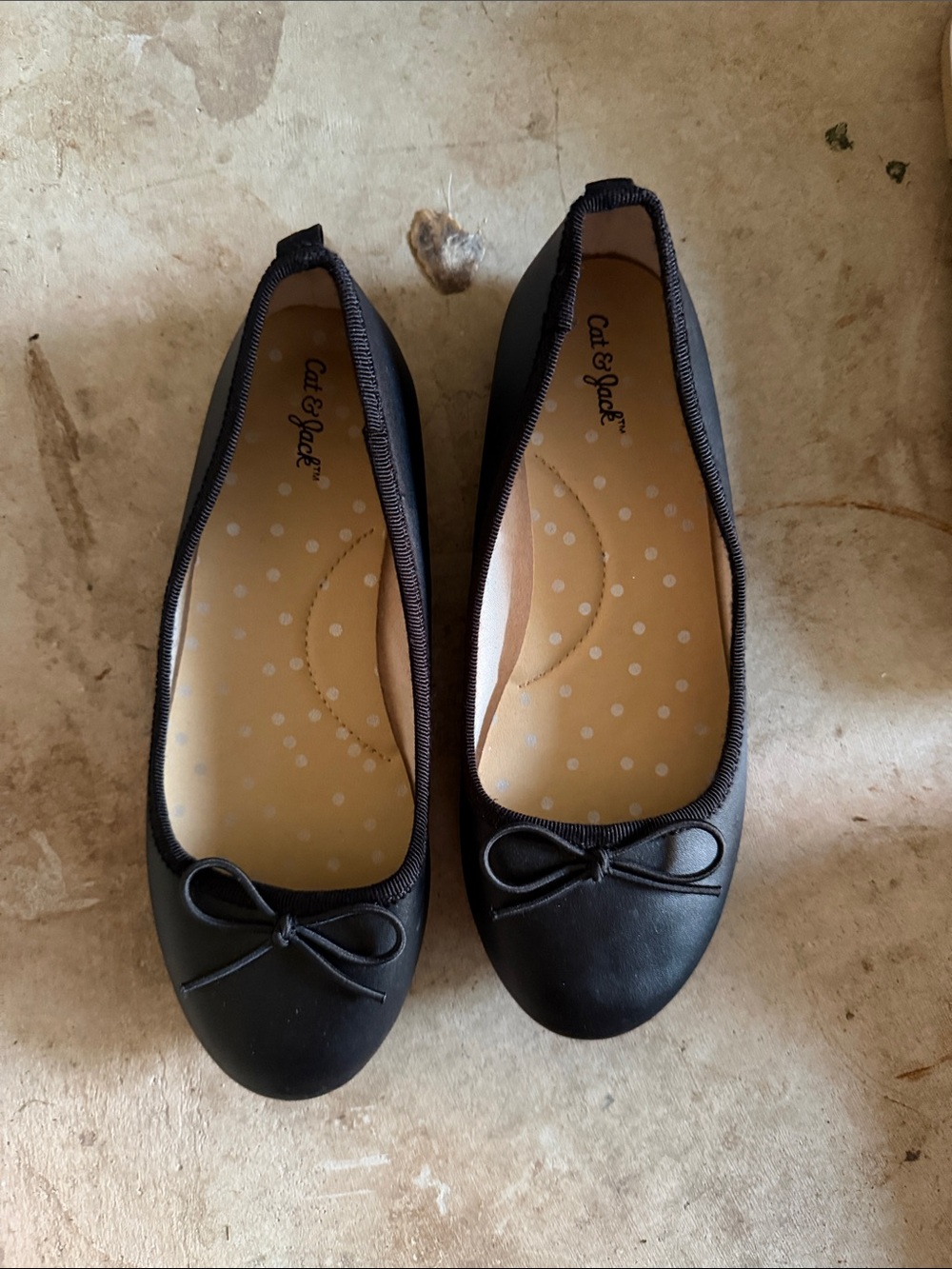 Cat & Jack Black Bow Ballet Flats